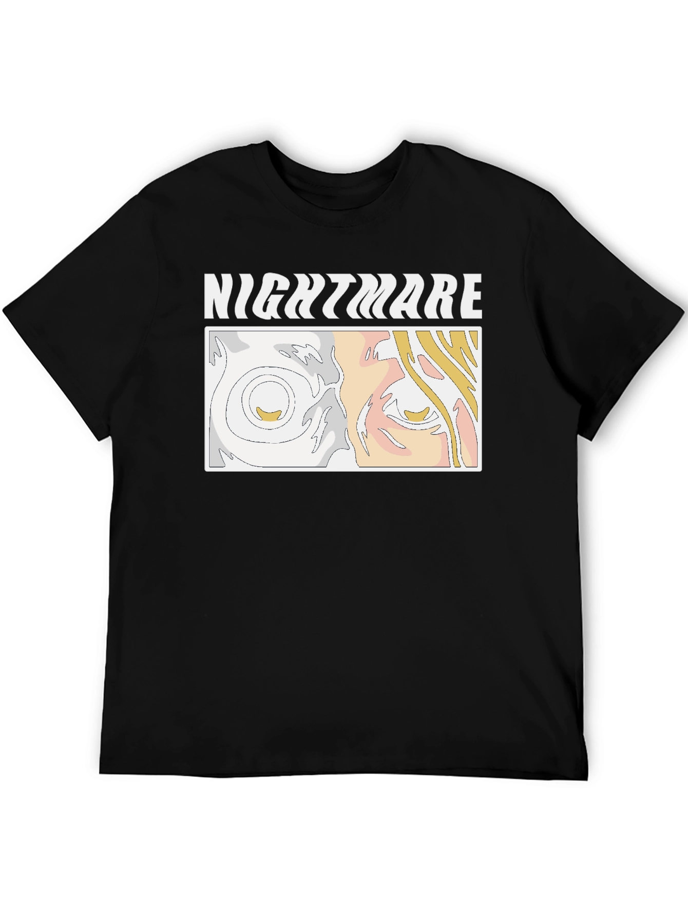 Nightmare Graphic Print Black T-Shirt