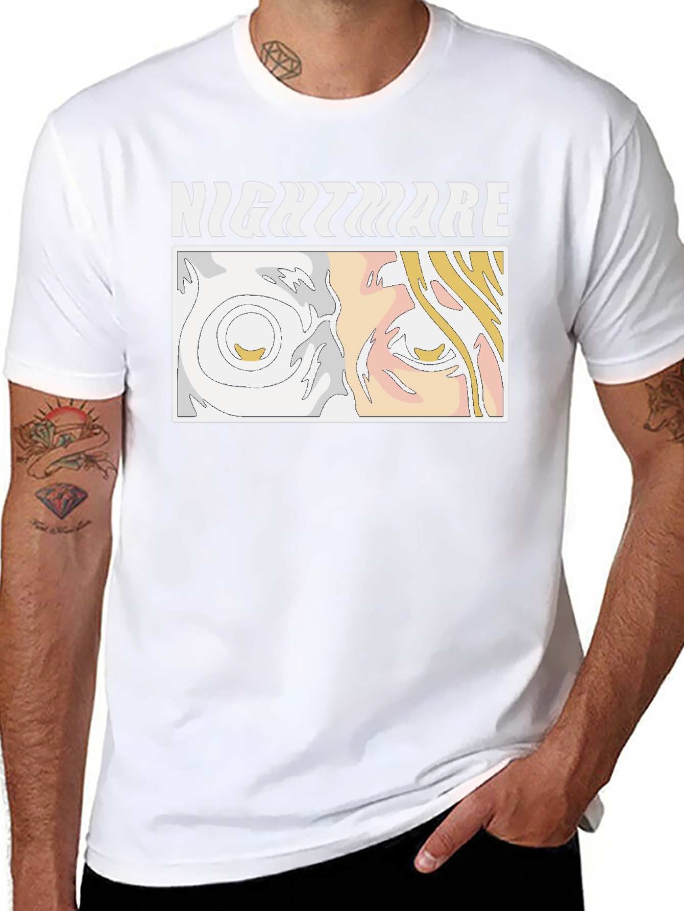 Nightmare Graphic Print Black T-Shirt