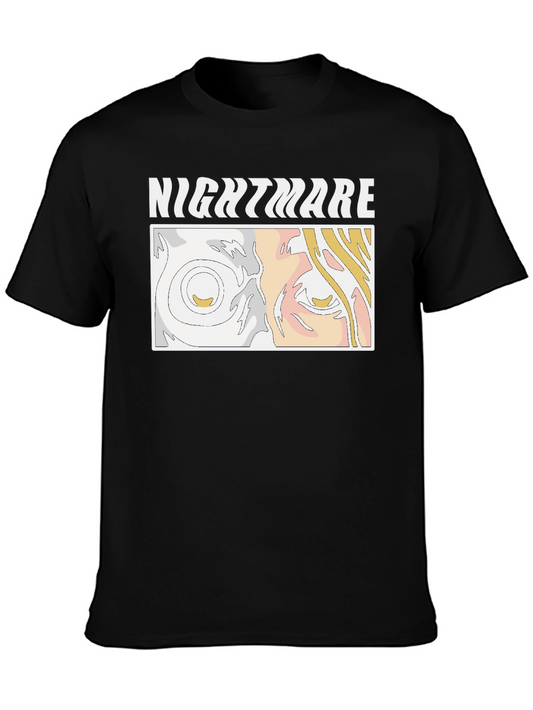 Nightmare Graphic Print Black T-Shirt