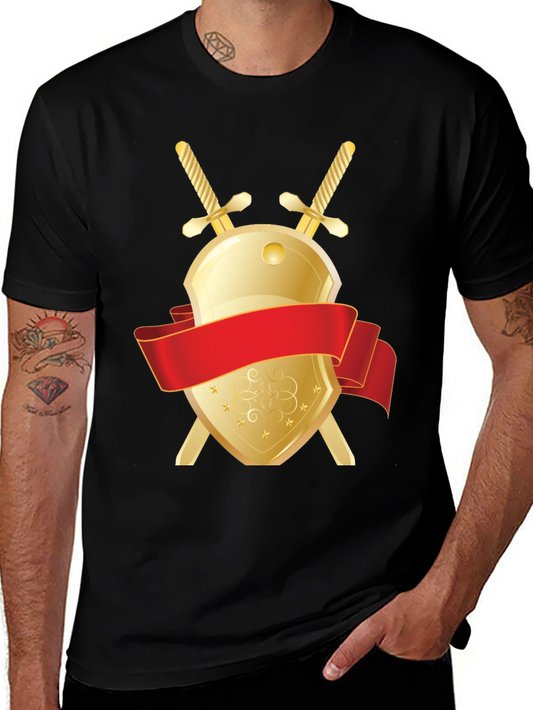 Shield & Swords Graphic Black T-Shirt