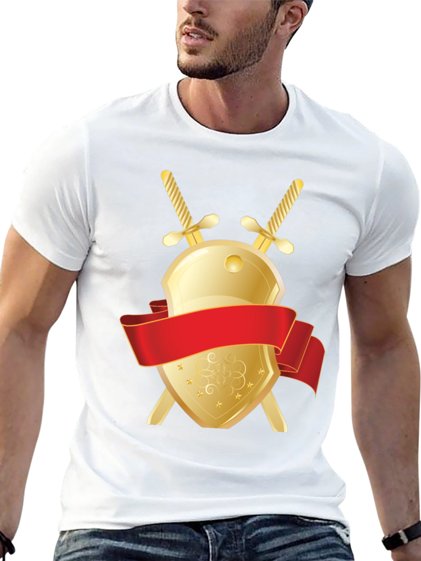 Shield & Swords Graphic Black T-Shirt