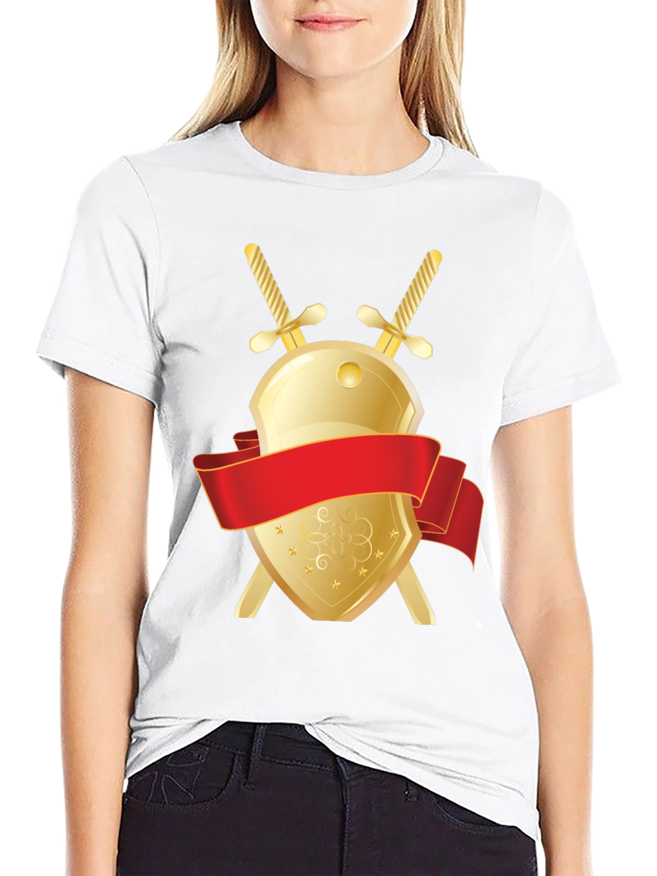 Shield & Swords Graphic Black T-Shirt