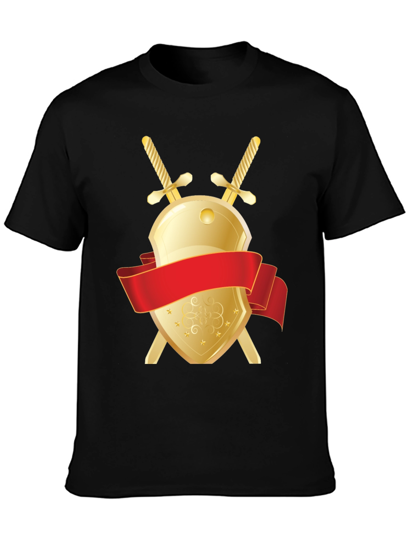Shield & Swords Graphic Black T-Shirt