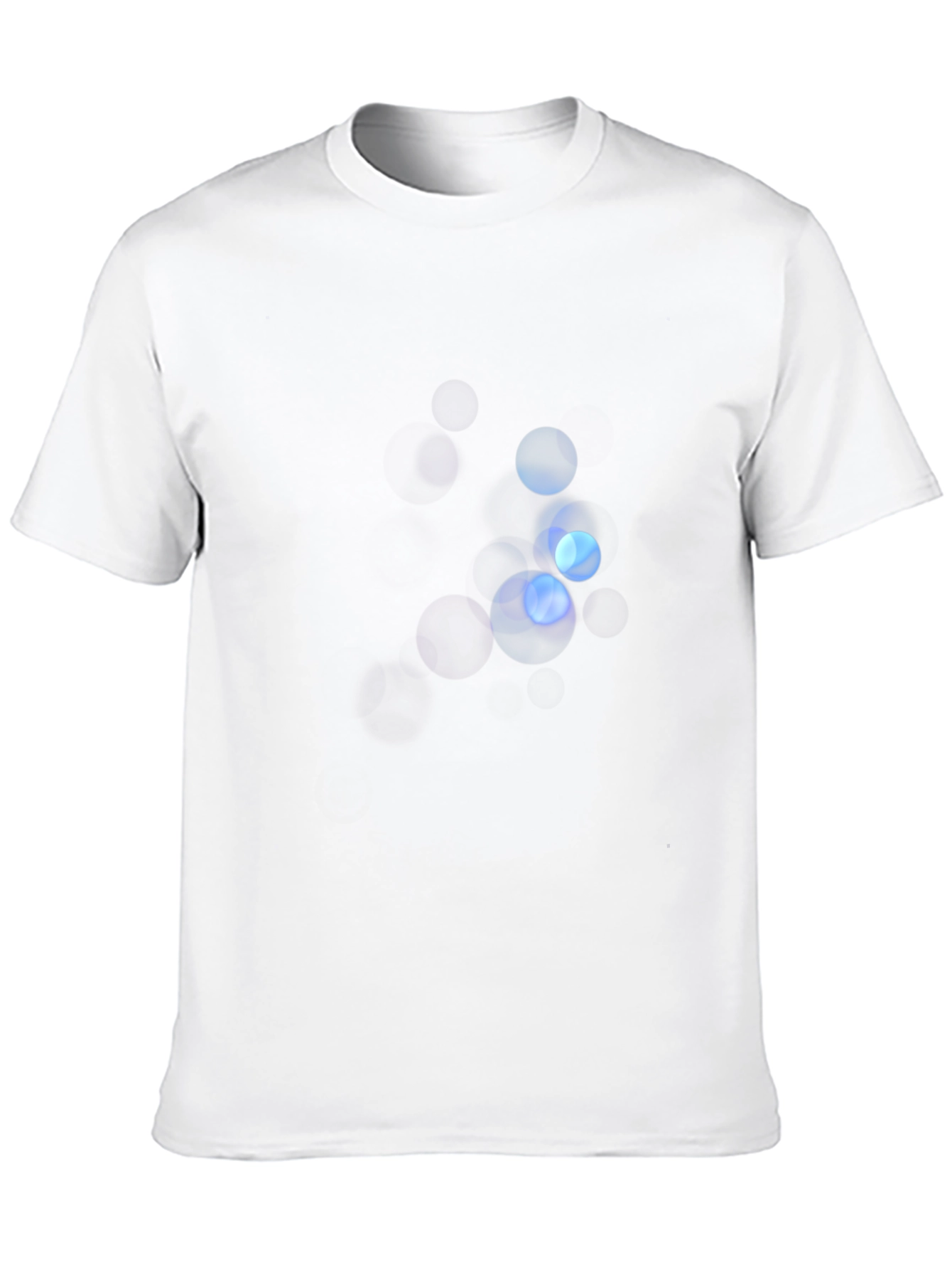 Mens Black Graphic Tee - Abstract Light Design