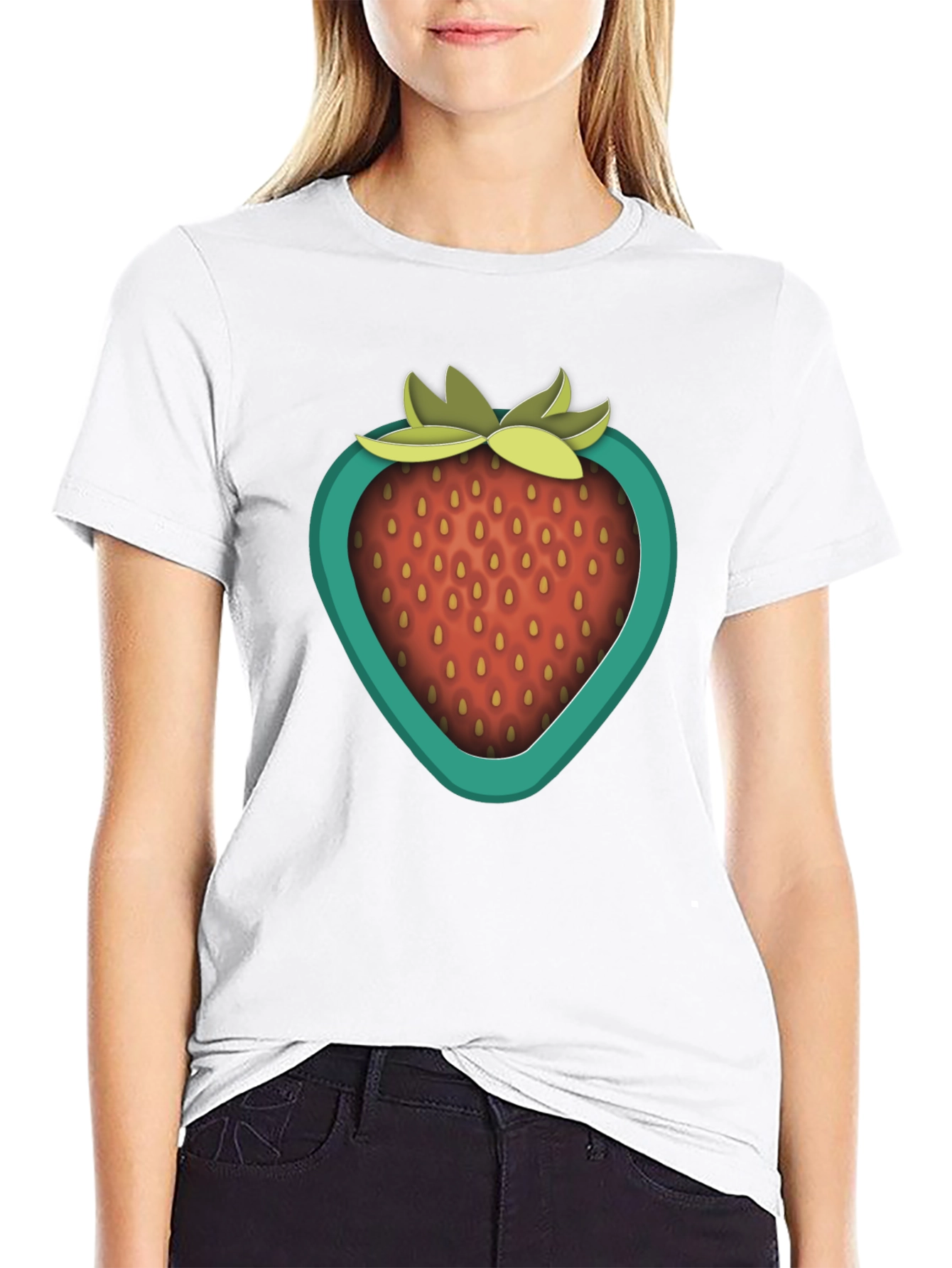 Strawberry Graphic Tee - Trendy Casual Wear