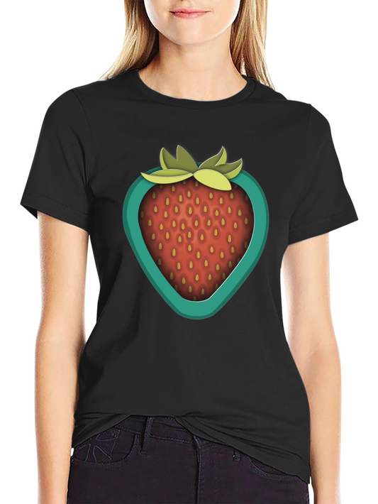 Strawberry Graphic Tee - Trendy Casual Wear