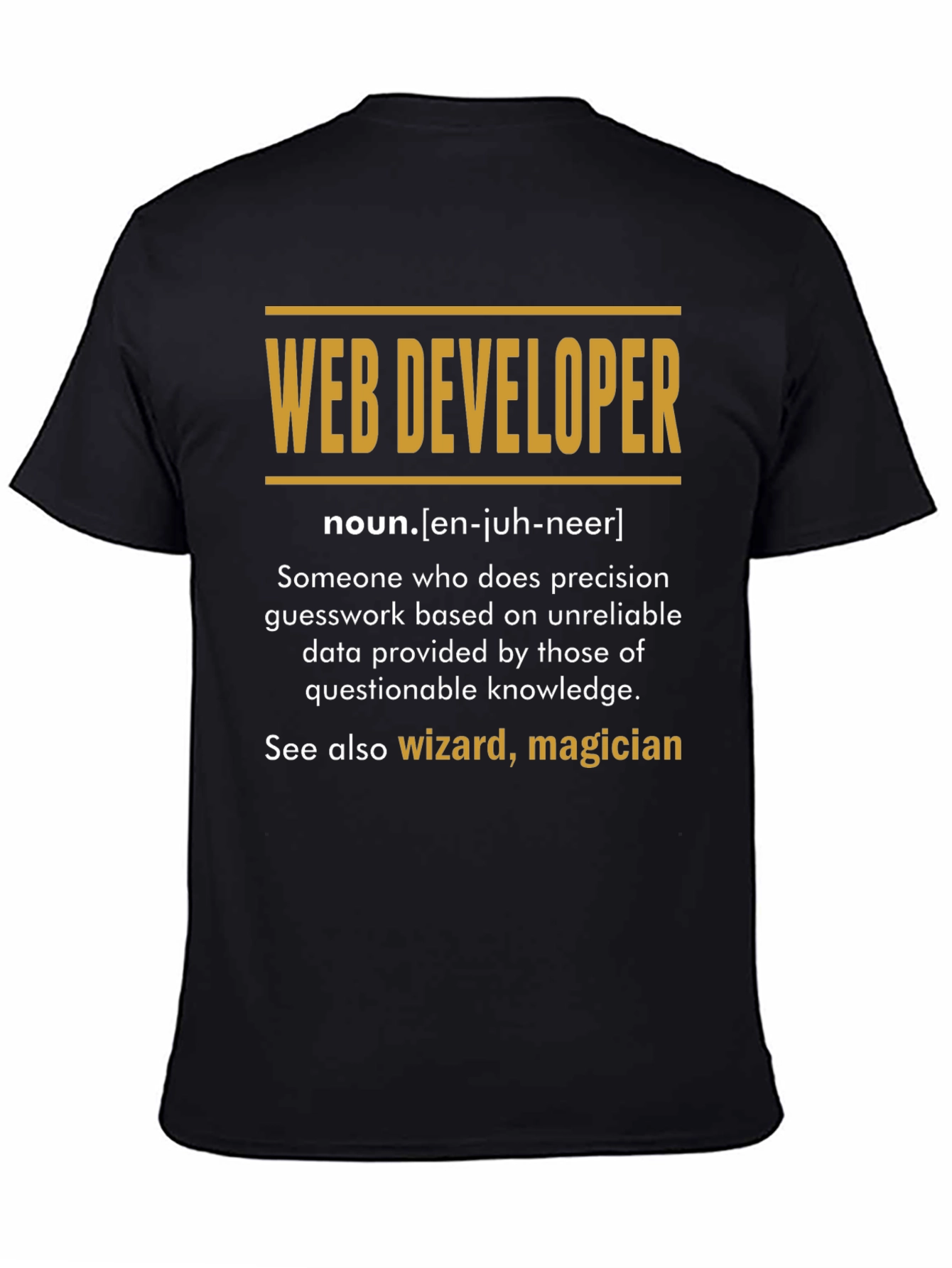 Web Developer Definition T-Shirt - Programmer Gift