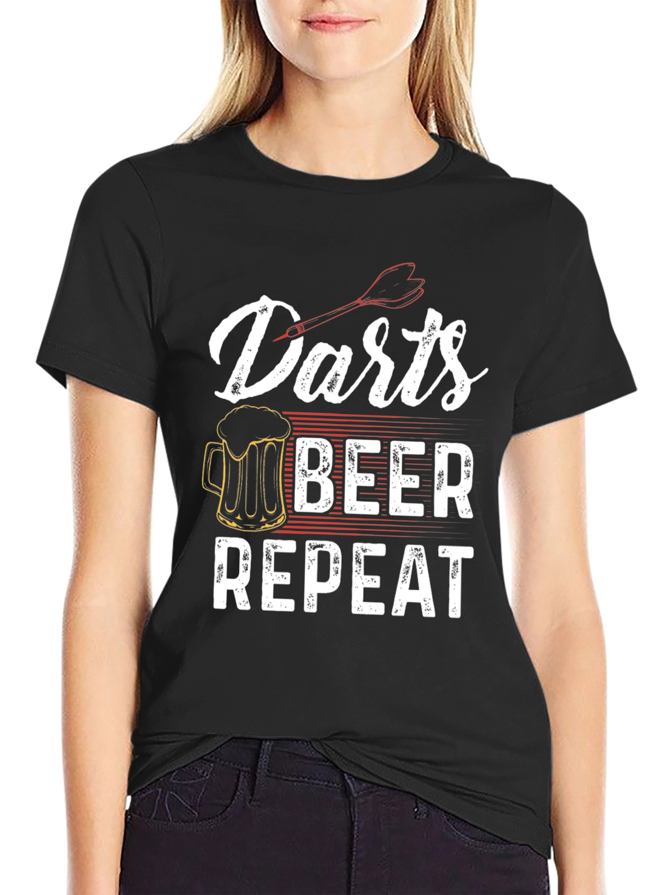 Darts Beer Repeat Graphic T-Shirt