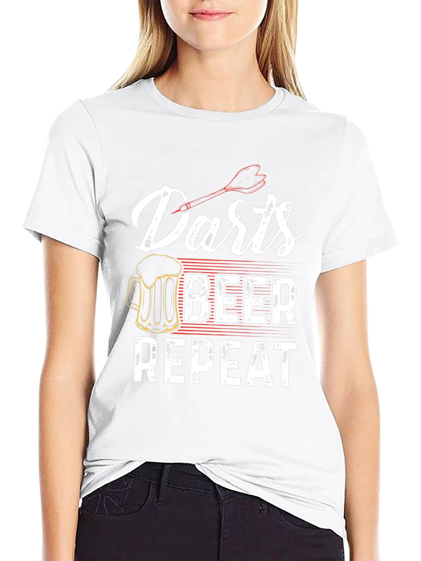Darts Beer Repeat Graphic T-Shirt