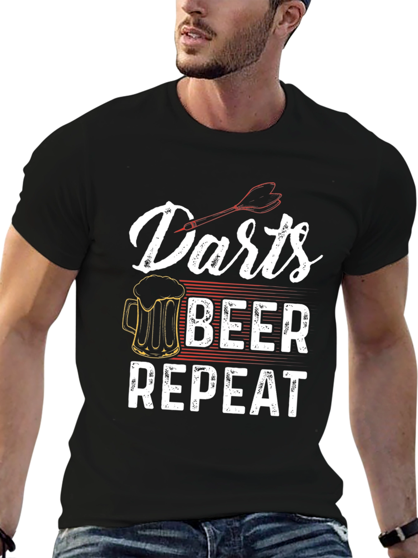 Darts Beer Repeat Graphic T-Shirt