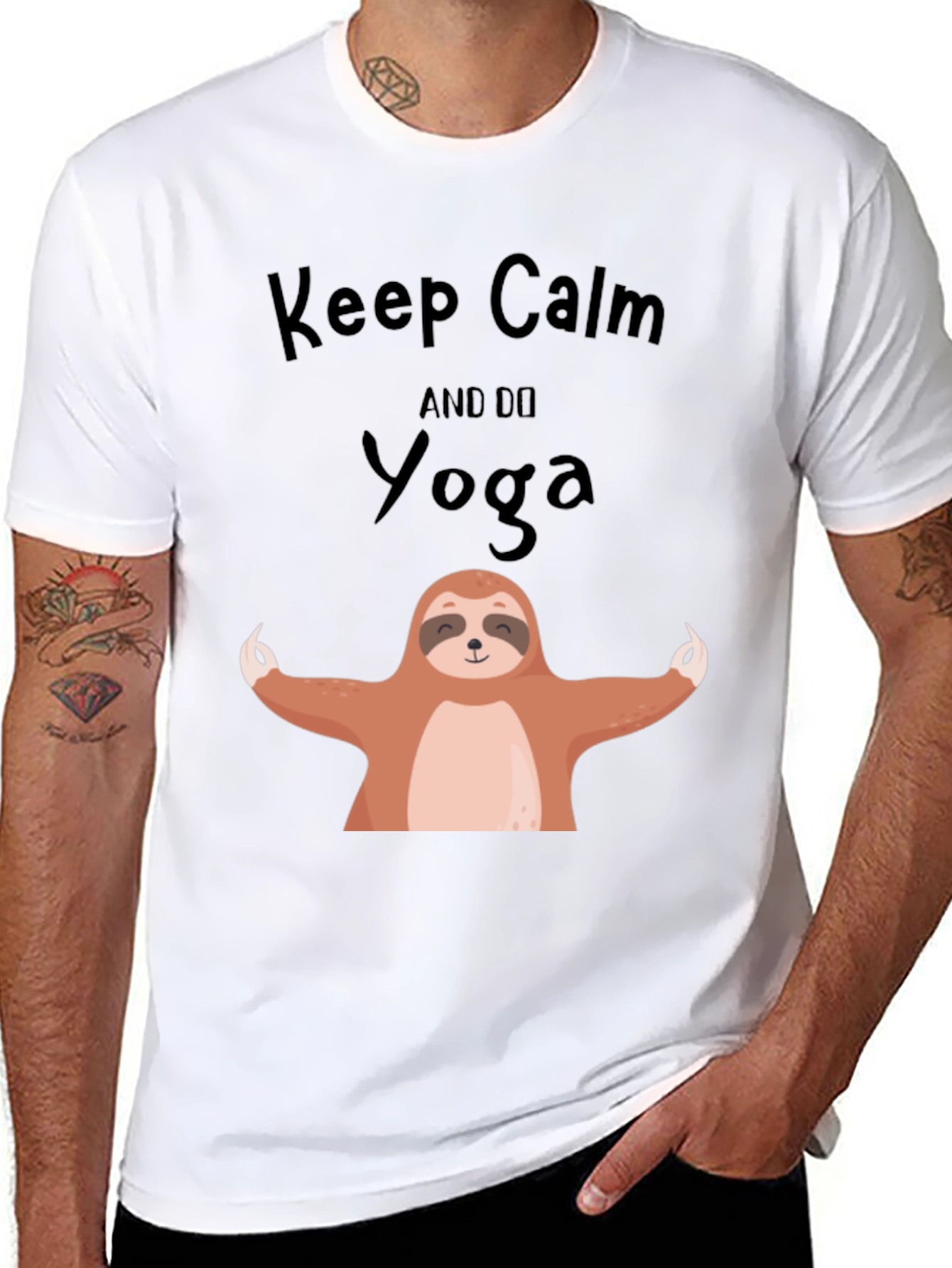 Keep Calm and Do Yoga Sloth Graphic Tee