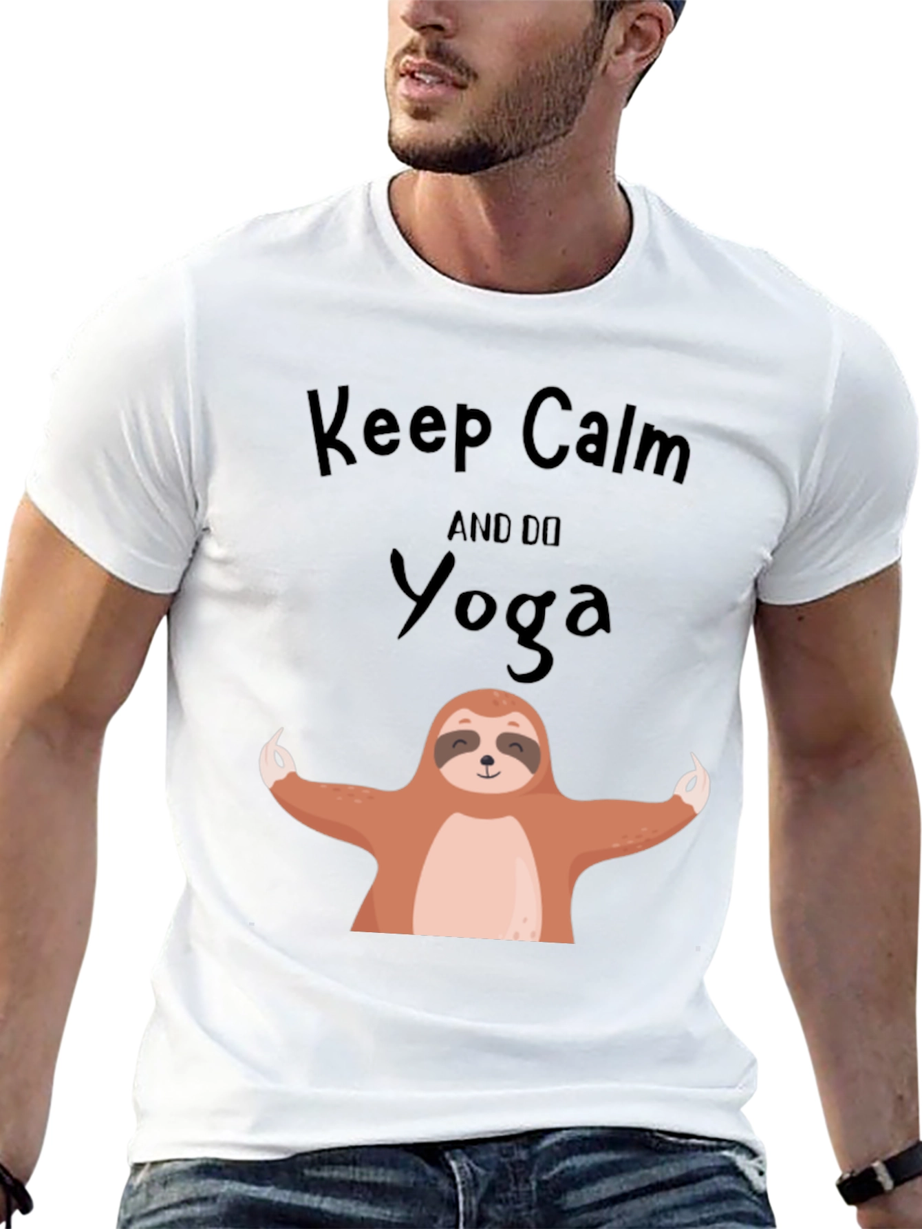 Keep Calm and Do Yoga Sloth Graphic Tee