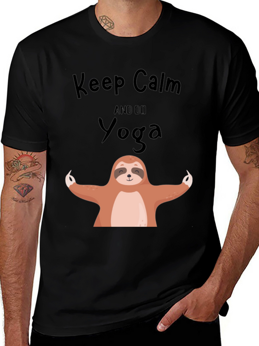 Keep Calm and Do Yoga Sloth Graphic Tee