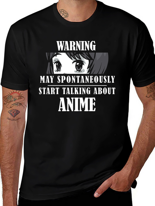 Warning May Spontaneously Talk About Anime T-Shirt