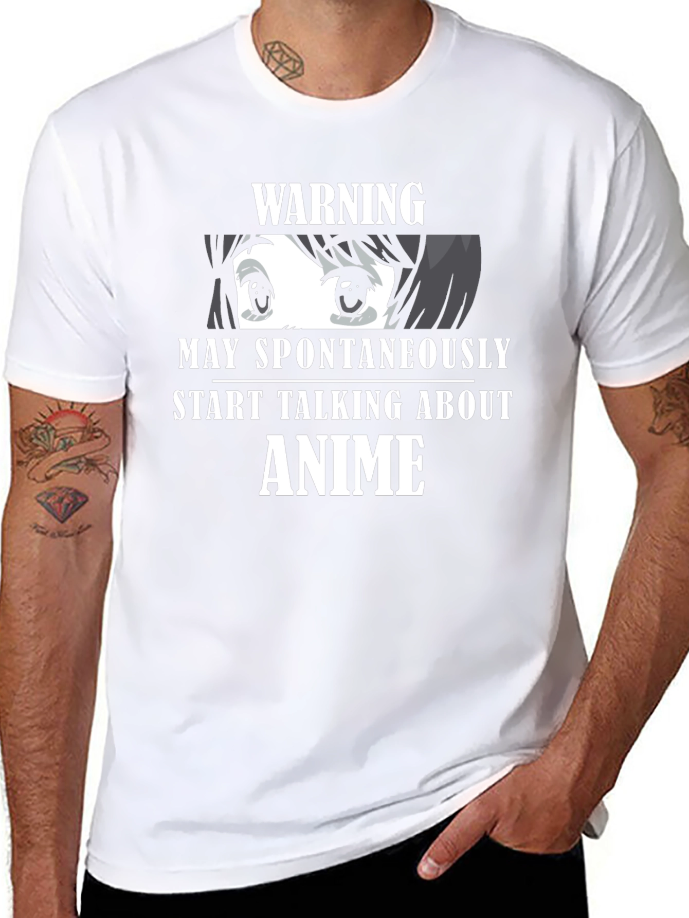 Warning May Spontaneously Talk About Anime T-Shirt