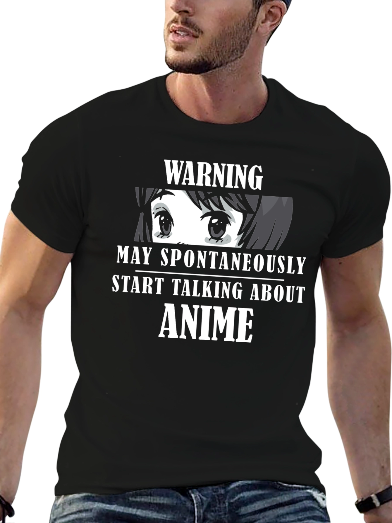 Warning May Spontaneously Talk About Anime T-Shirt