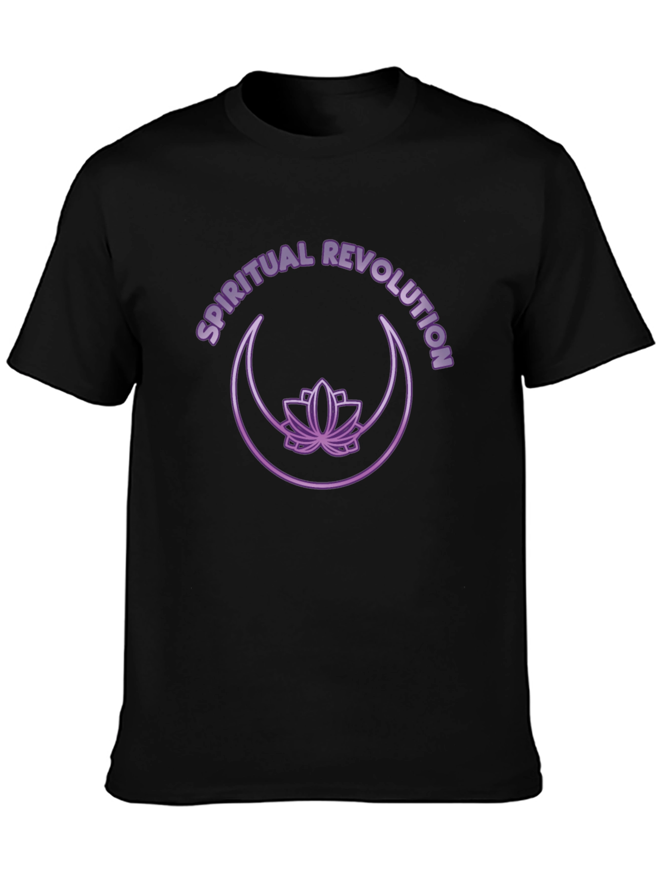 Spiritual Revolution T-Shirt - Lotus & Moon Design