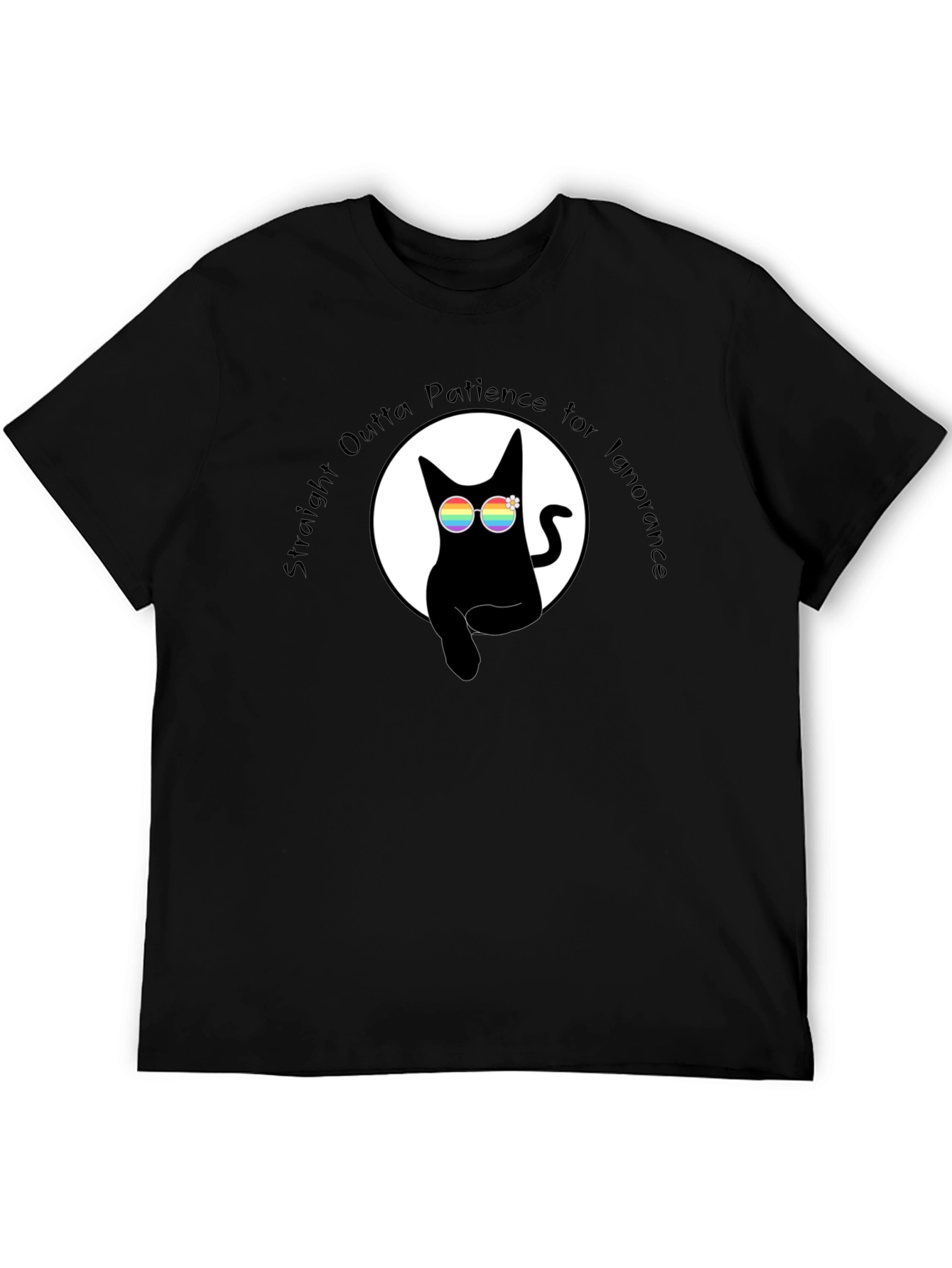 Straight Outta Patience Black Cat Graphic Tee