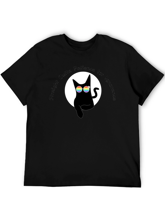 Straight Outta Patience Black Cat Graphic Tee