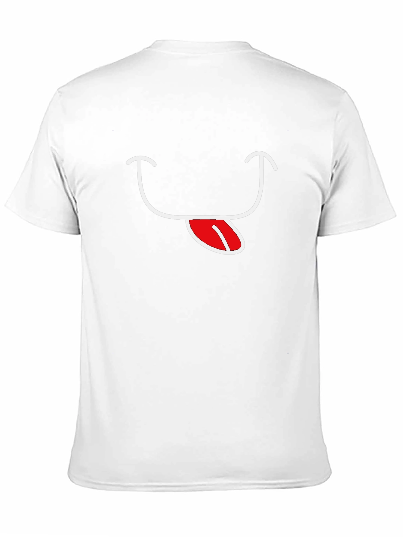 Black T-Shirt with Funny Tongue Smile Graphic