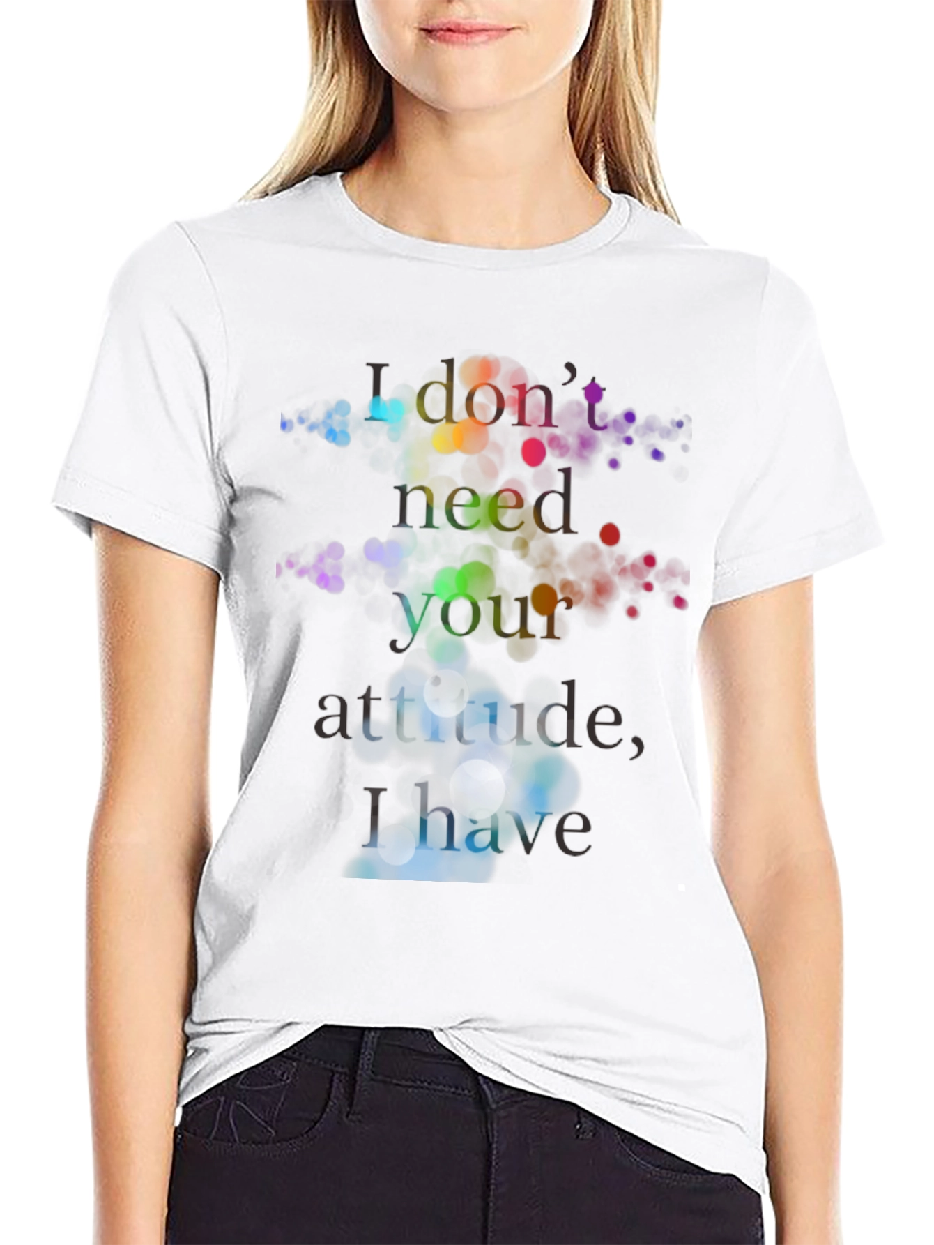 Sarcastic Attitude Graphic T-Shirt - Black