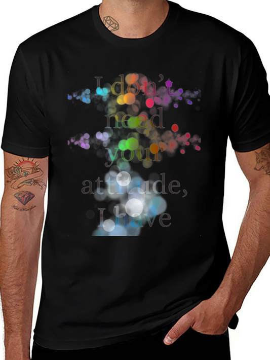 Sarcastic Attitude Graphic T-Shirt - Black