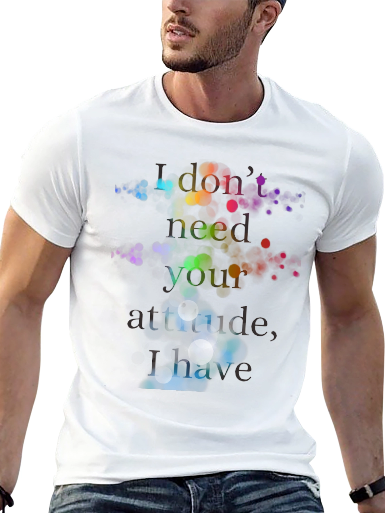 Sarcastic Attitude Graphic T-Shirt - Black