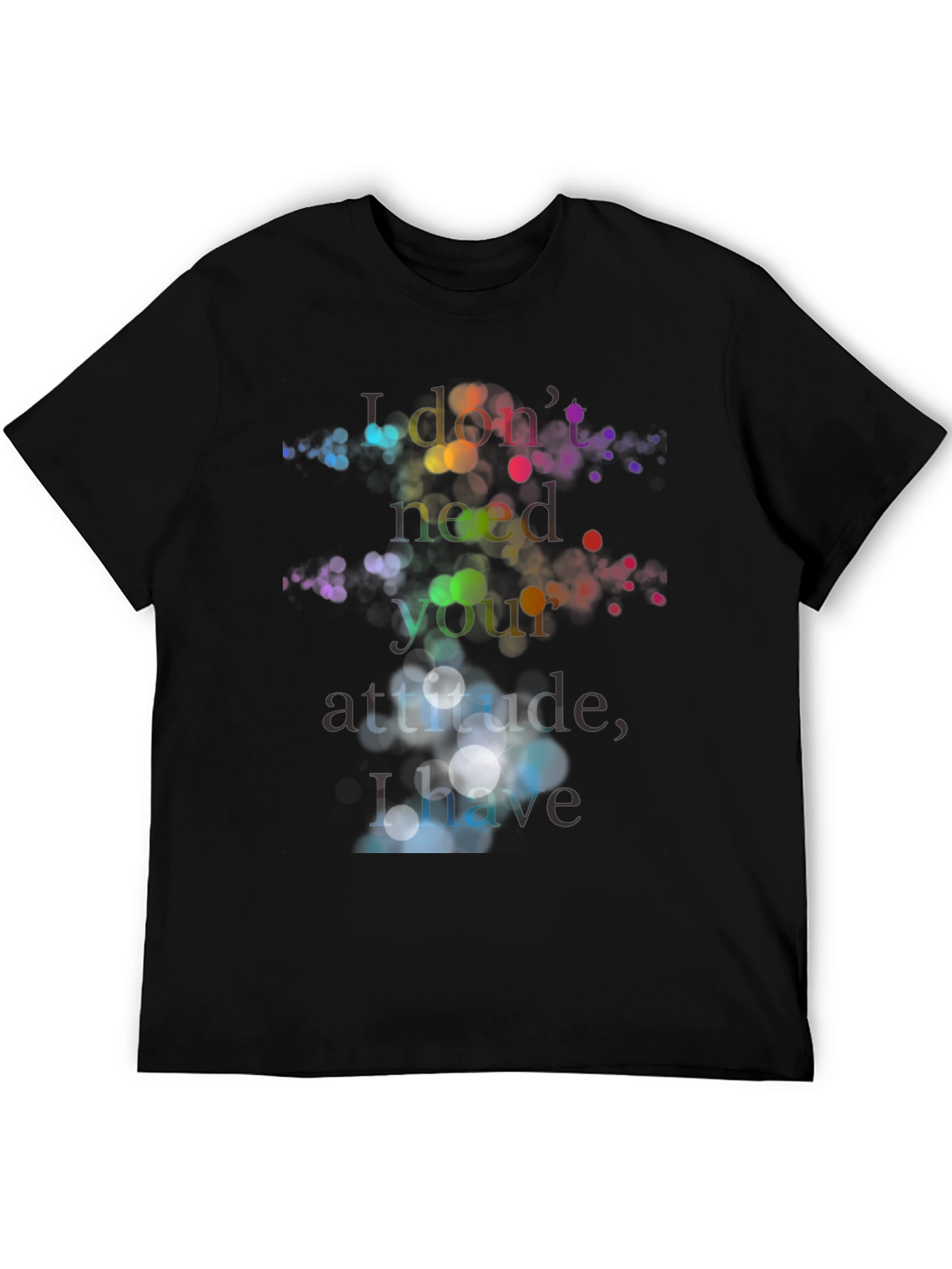 Sarcastic Attitude Graphic T-Shirt - Black