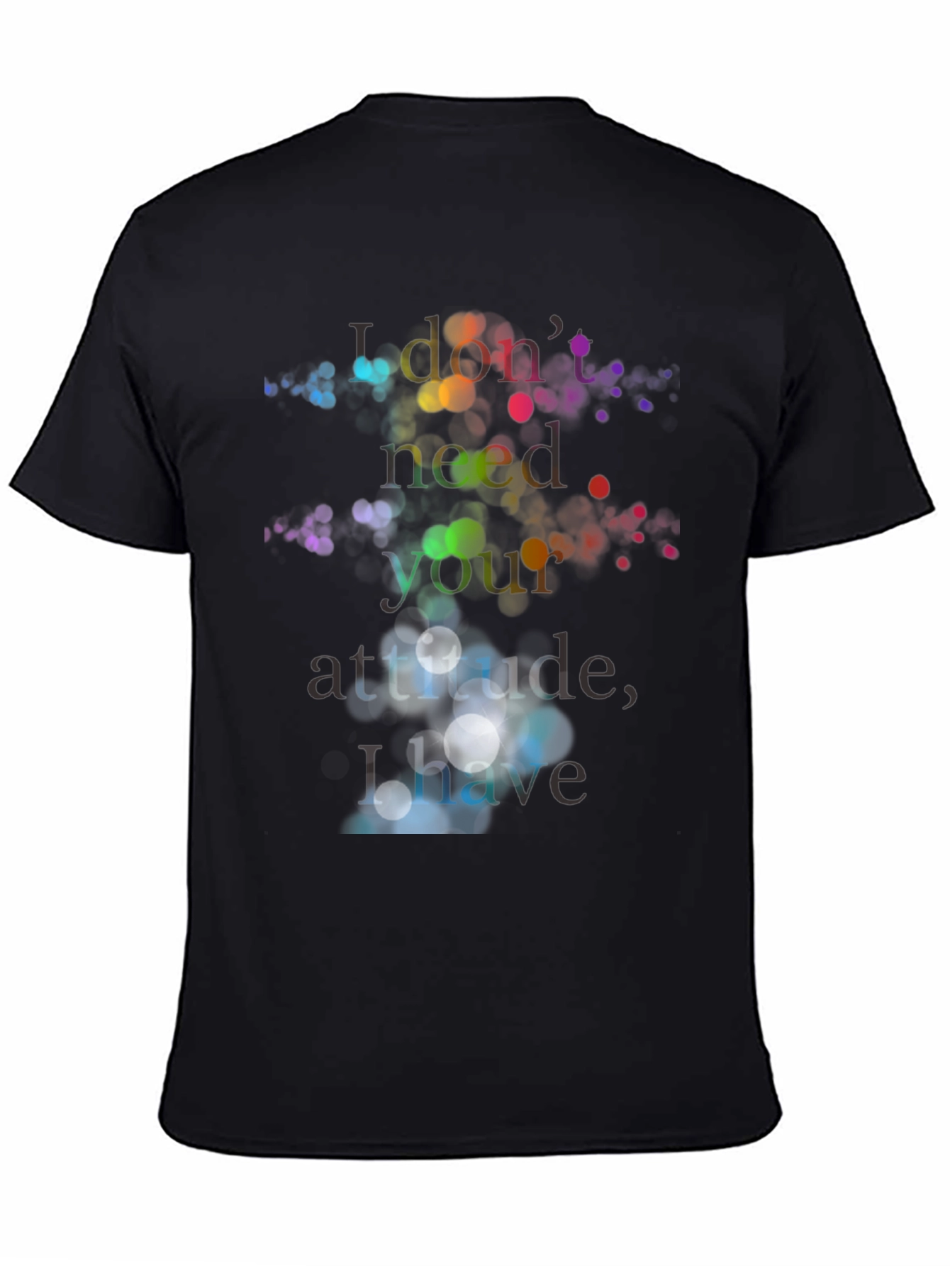 Sarcastic Attitude Graphic T-Shirt - Black