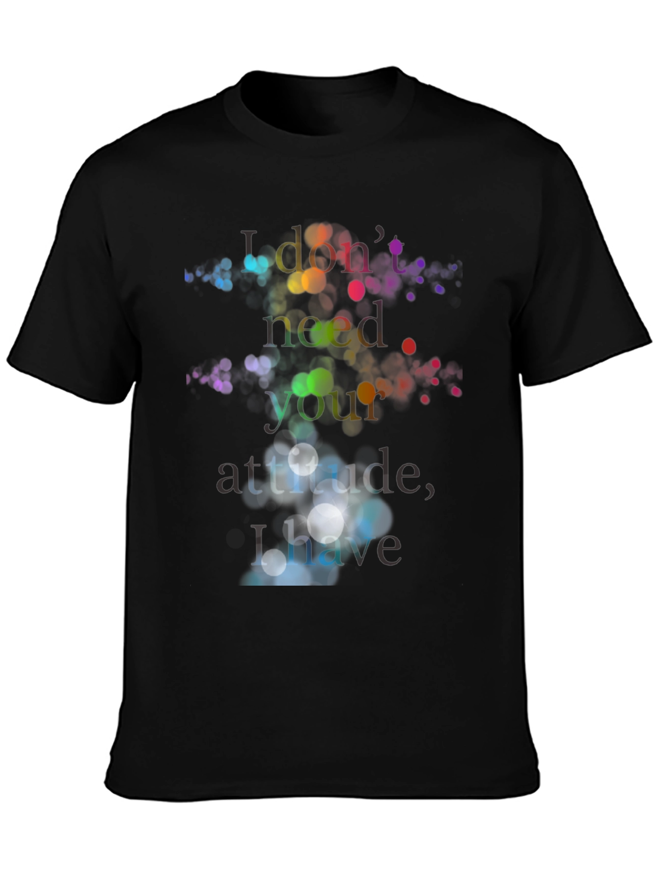 Sarcastic Attitude Graphic T-Shirt - Black