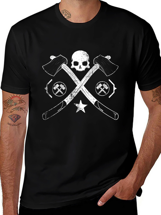 Skull & Crossed Axes Graphic T-Shirt