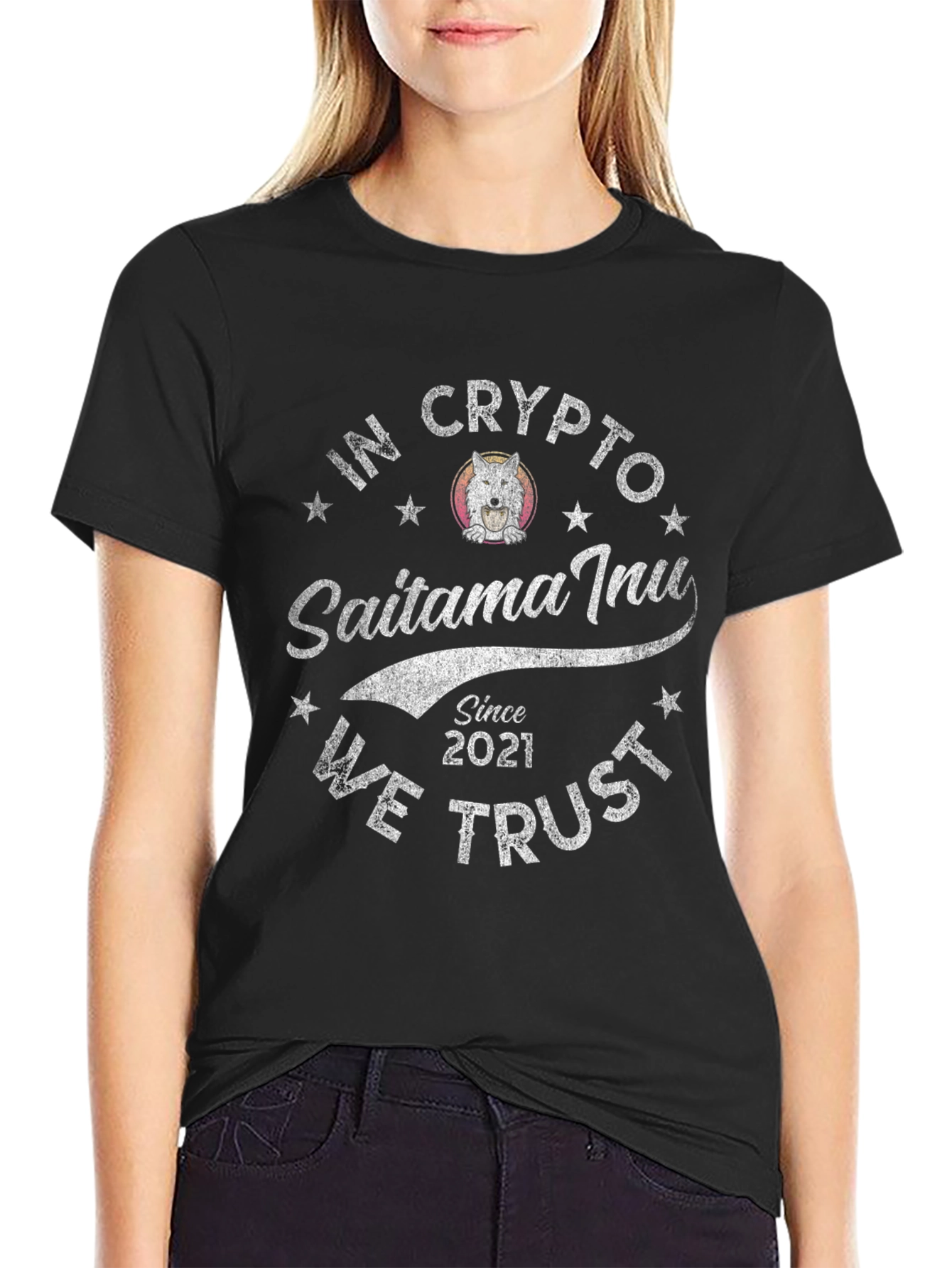 Saitama Inu Crypto T-Shirt - In Crypto We Trust