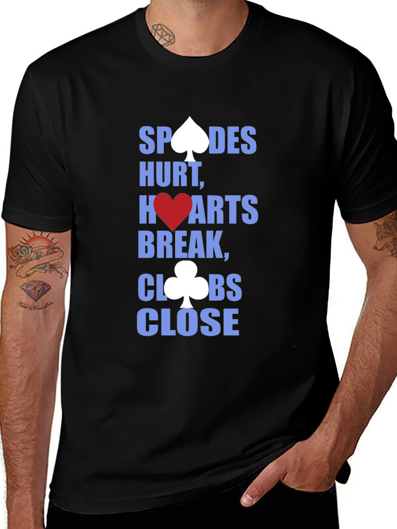 Spades Hearts Clubs T-Shirt - Mens Graphic Tee