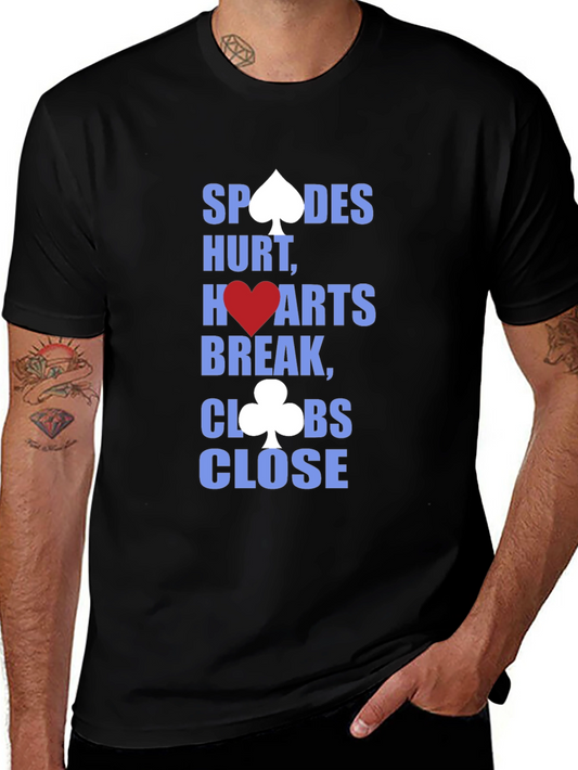 Spades Hearts Clubs T-Shirt - Mens Graphic Tee