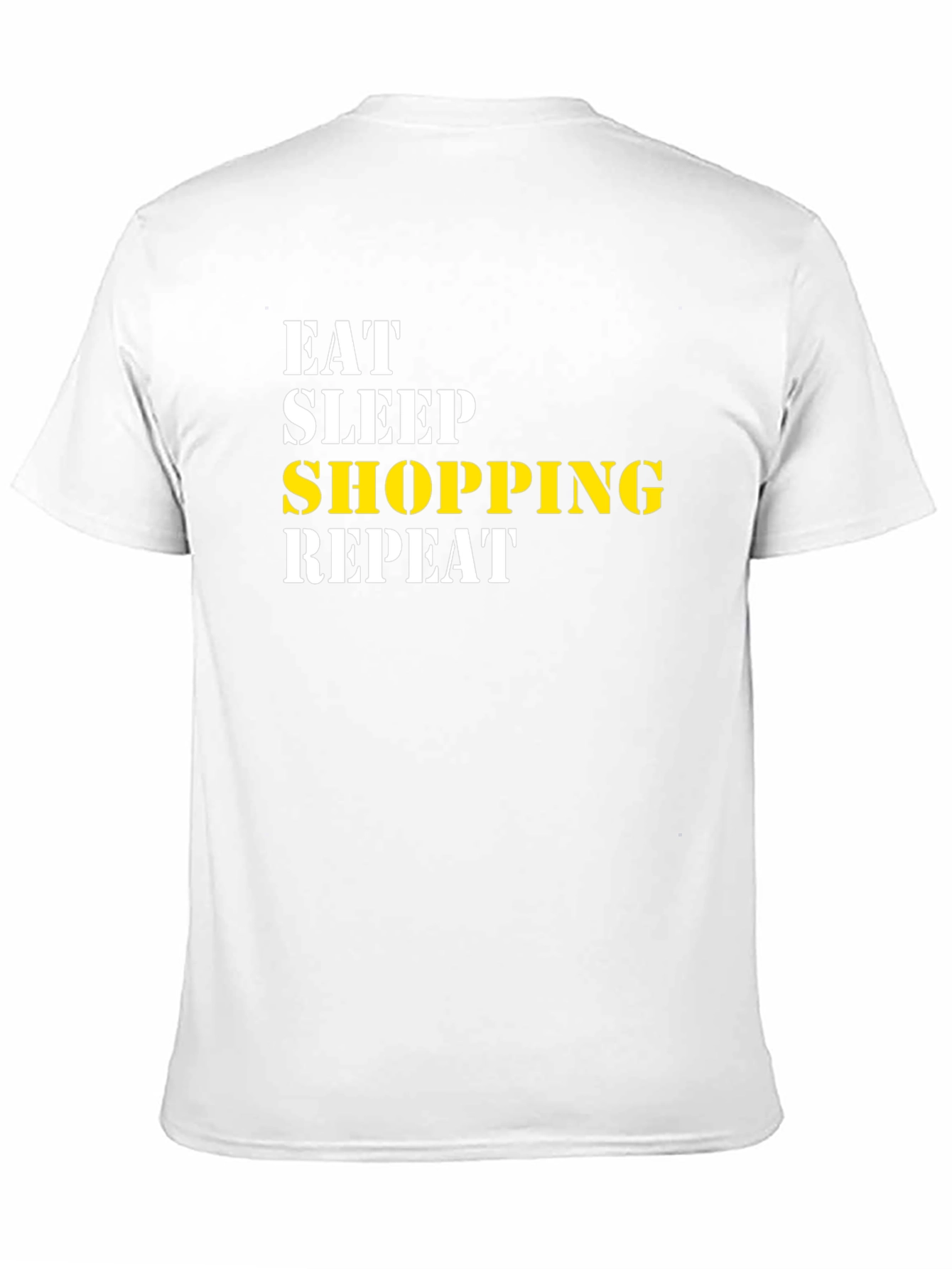 Eat Sleep Shopping Repeat Black T-Shirt