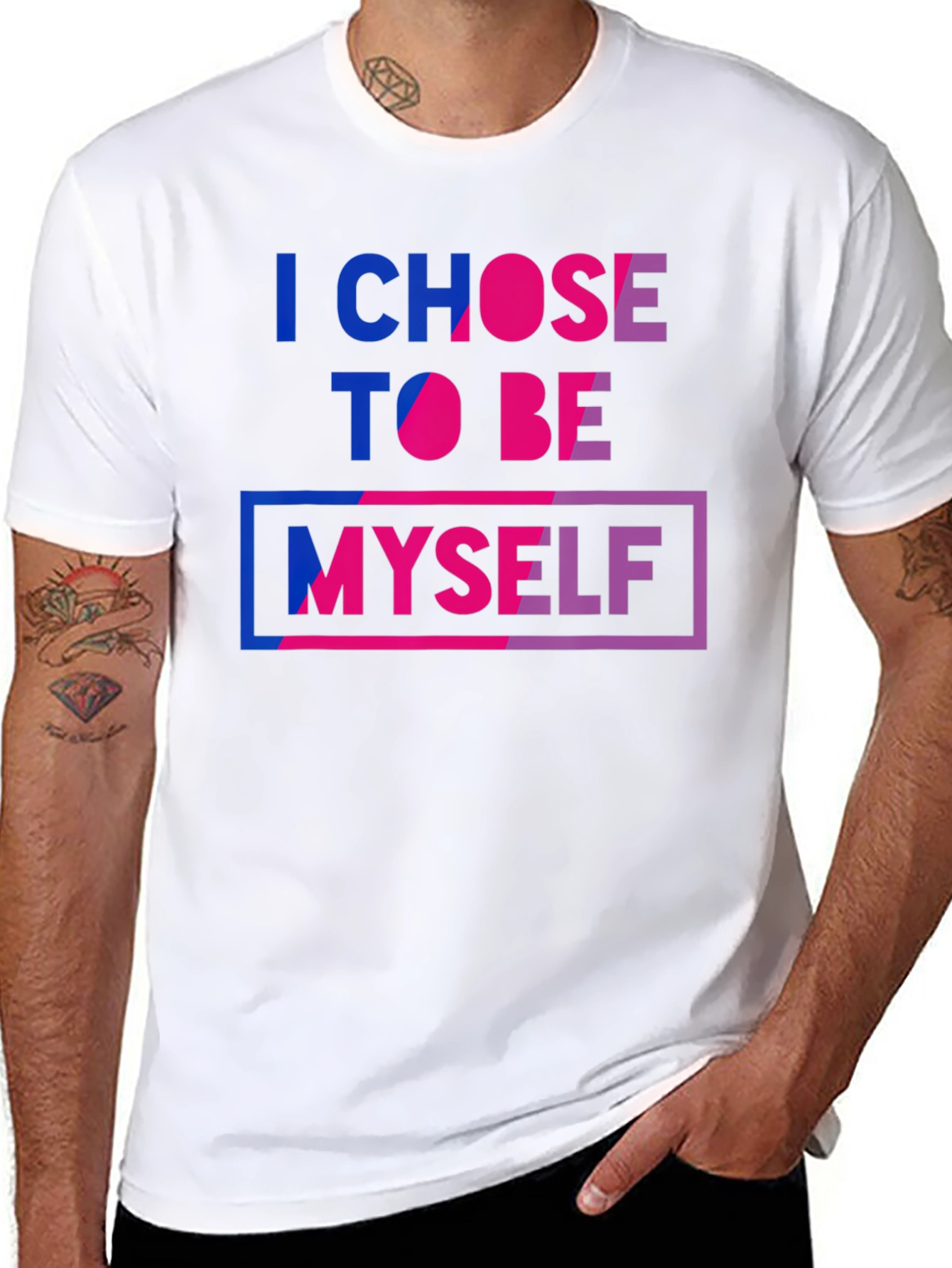I Chose To Be Myself Bisexual Pride T-Shirt