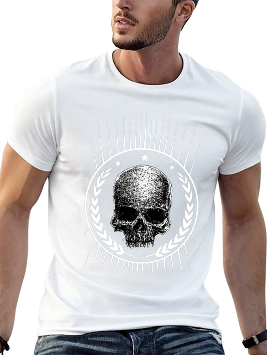 Skull Graphic Tee - Black Cotton Blend