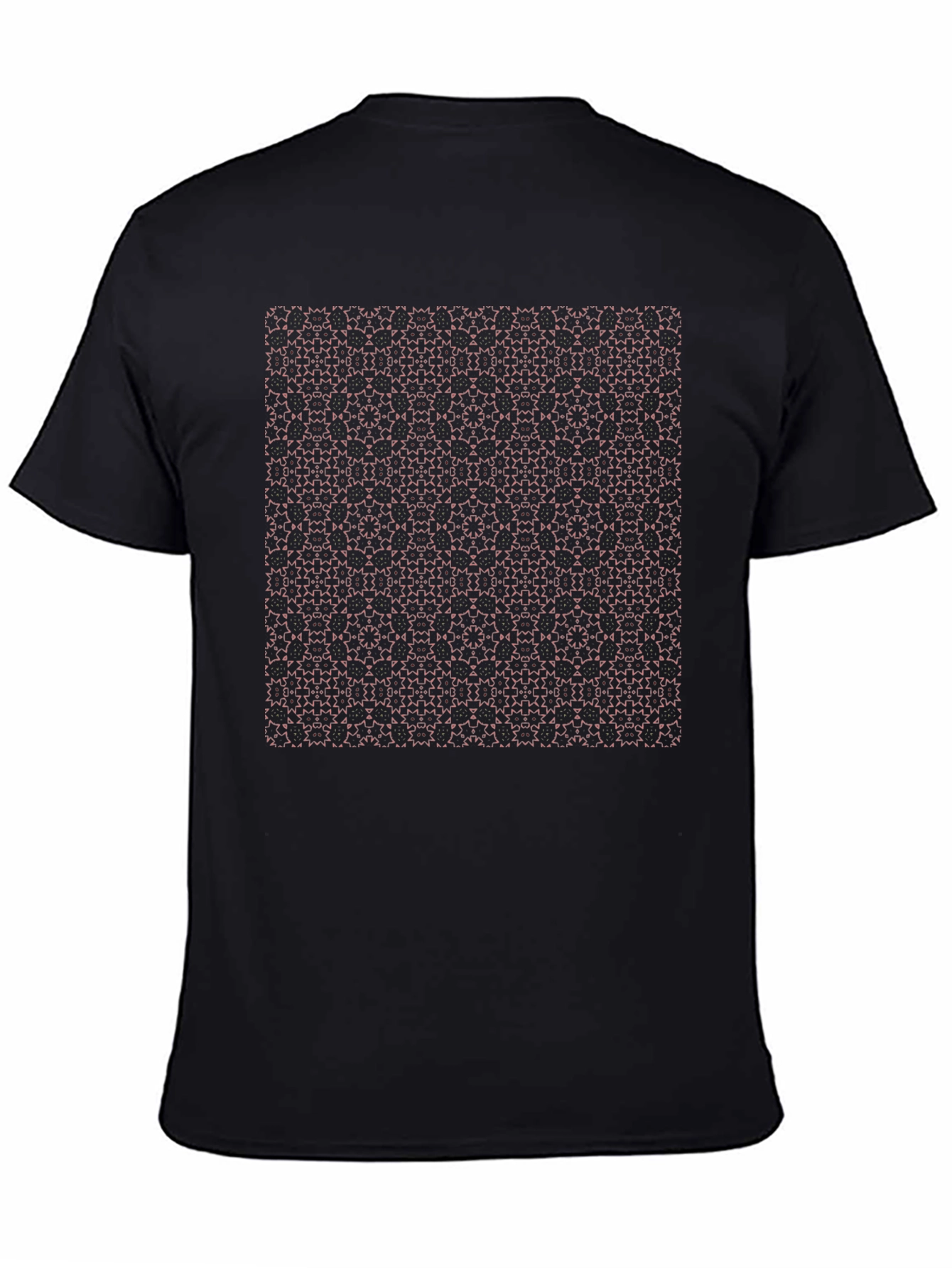 Geometric Pattern Black T-Shirt