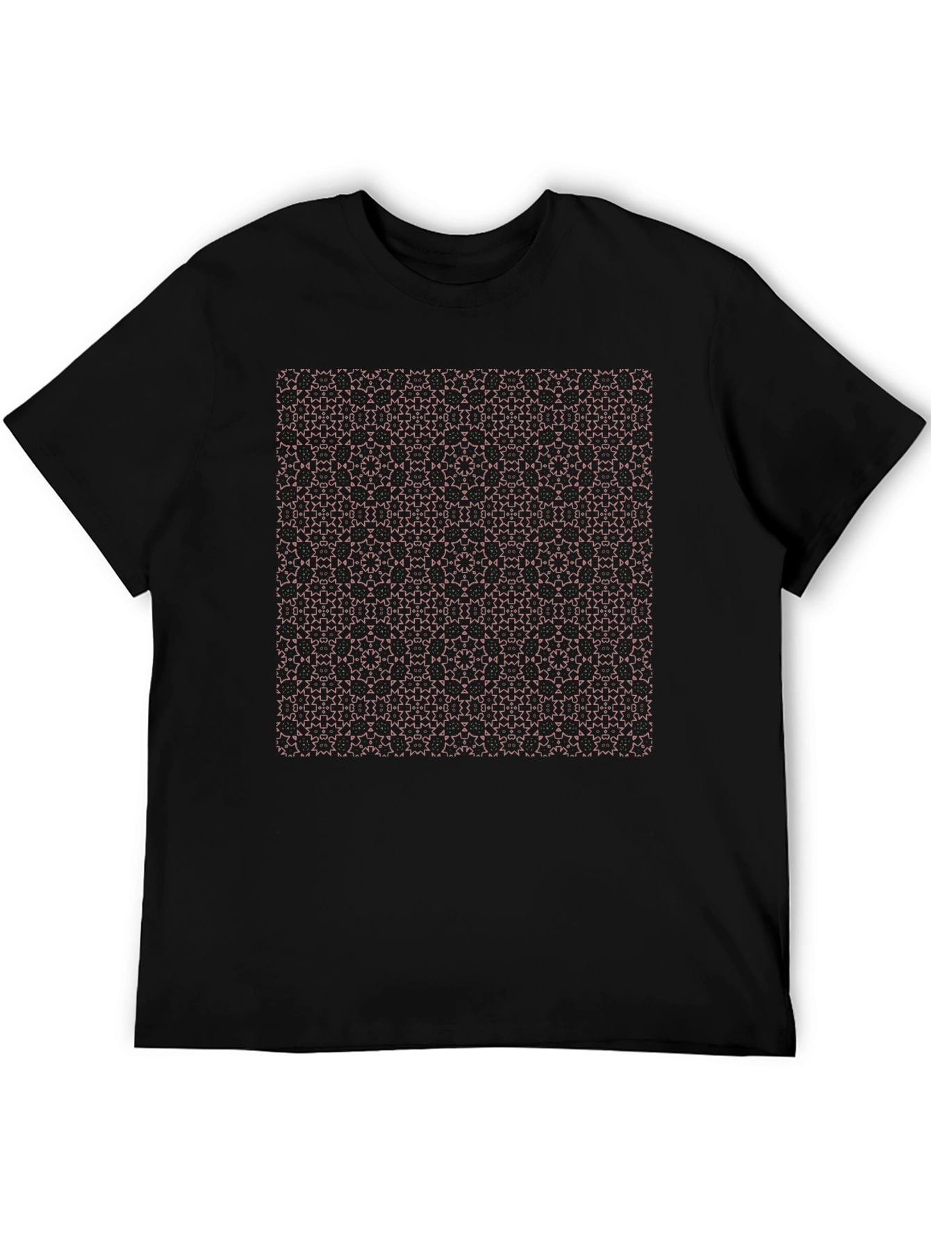Geometric Pattern Black T-Shirt
