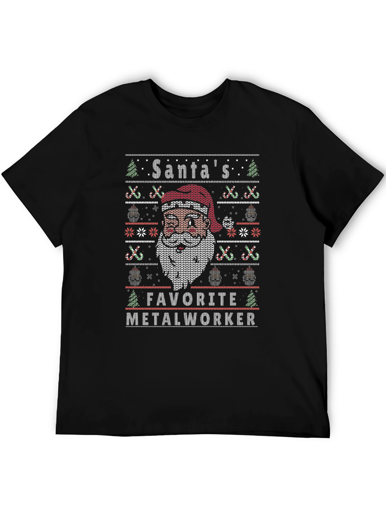 Santas Favorite Metalworker Holiday Graphic Tee