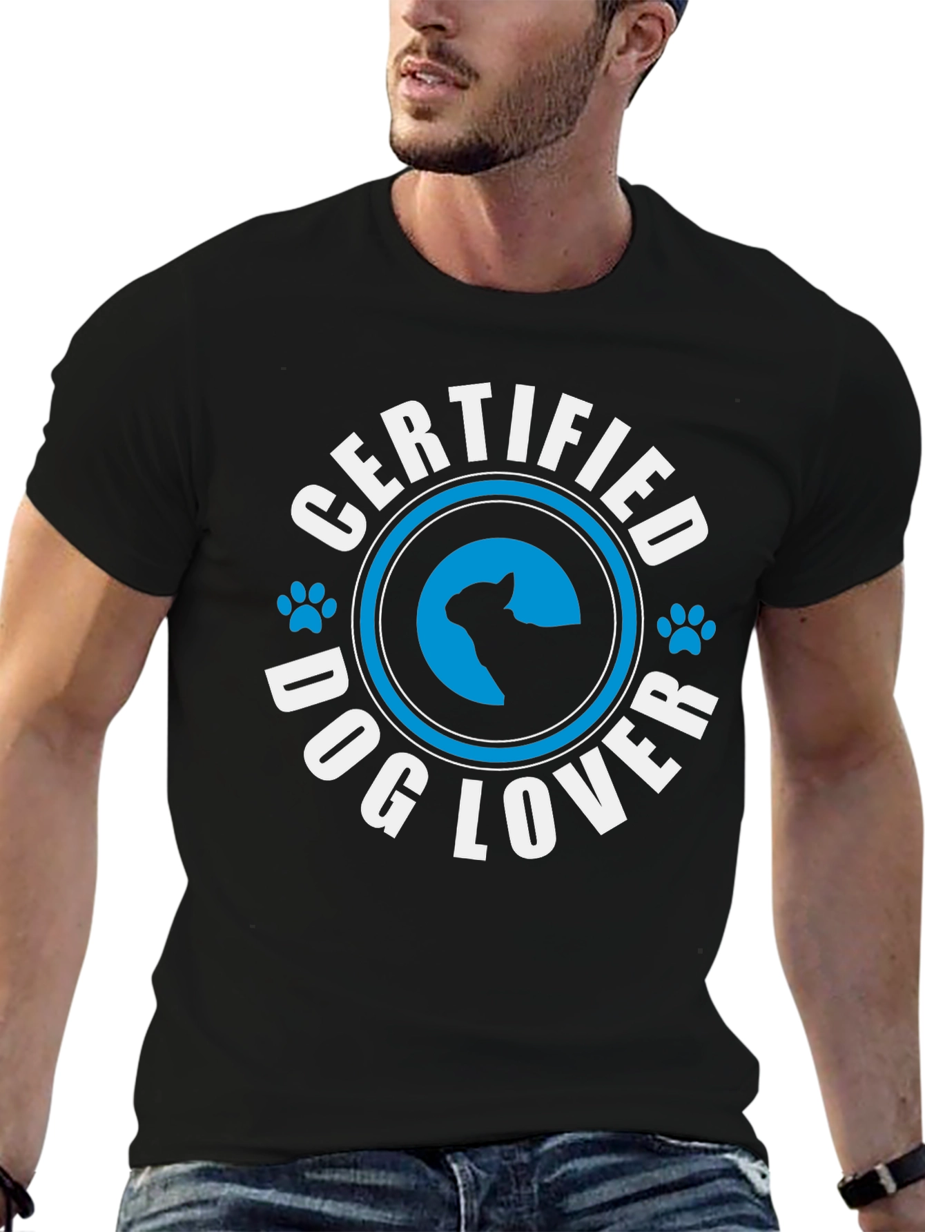 Certified Dog Lover T-Shirt - Black