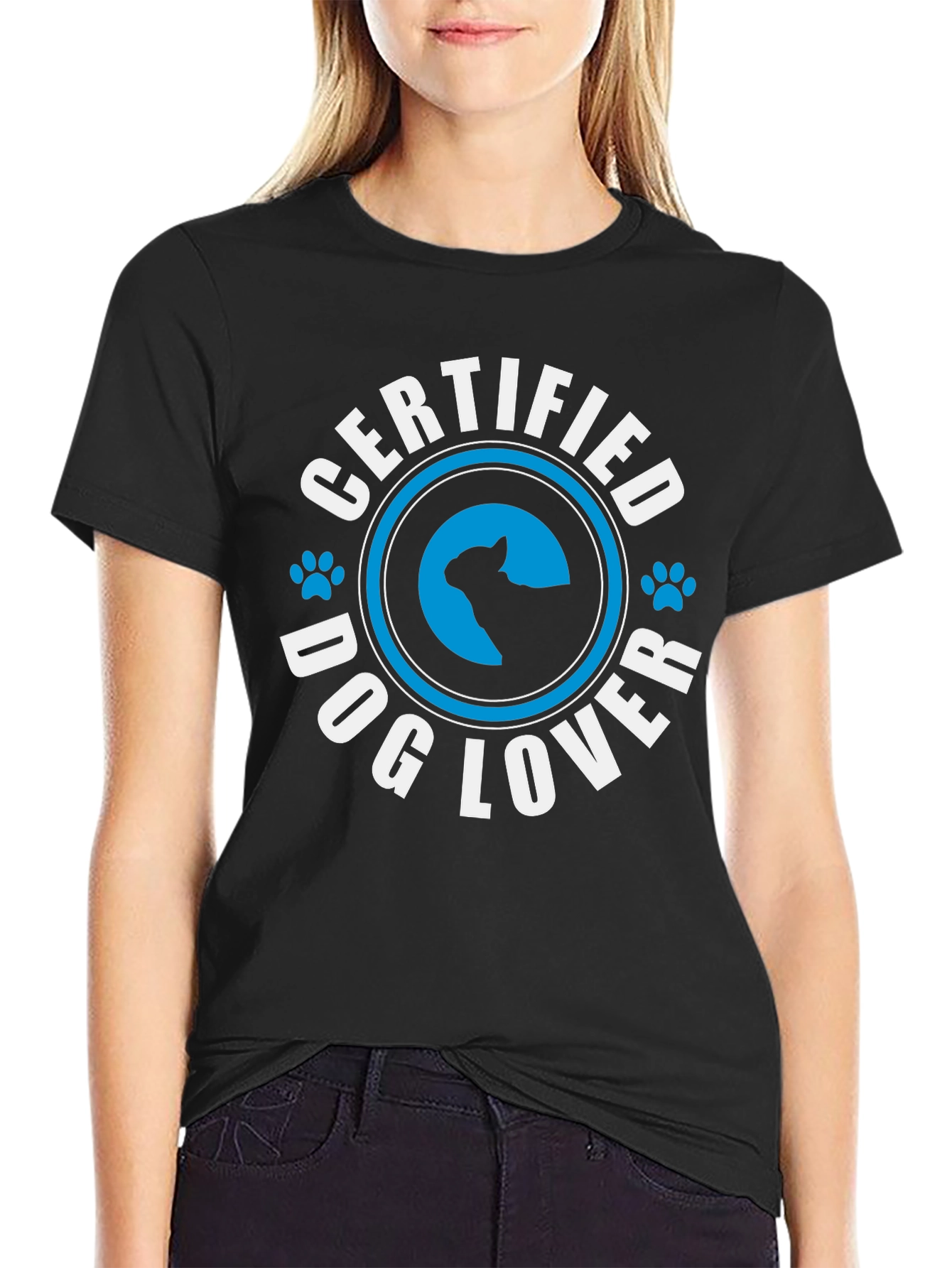 Certified Dog Lover T-Shirt - Black