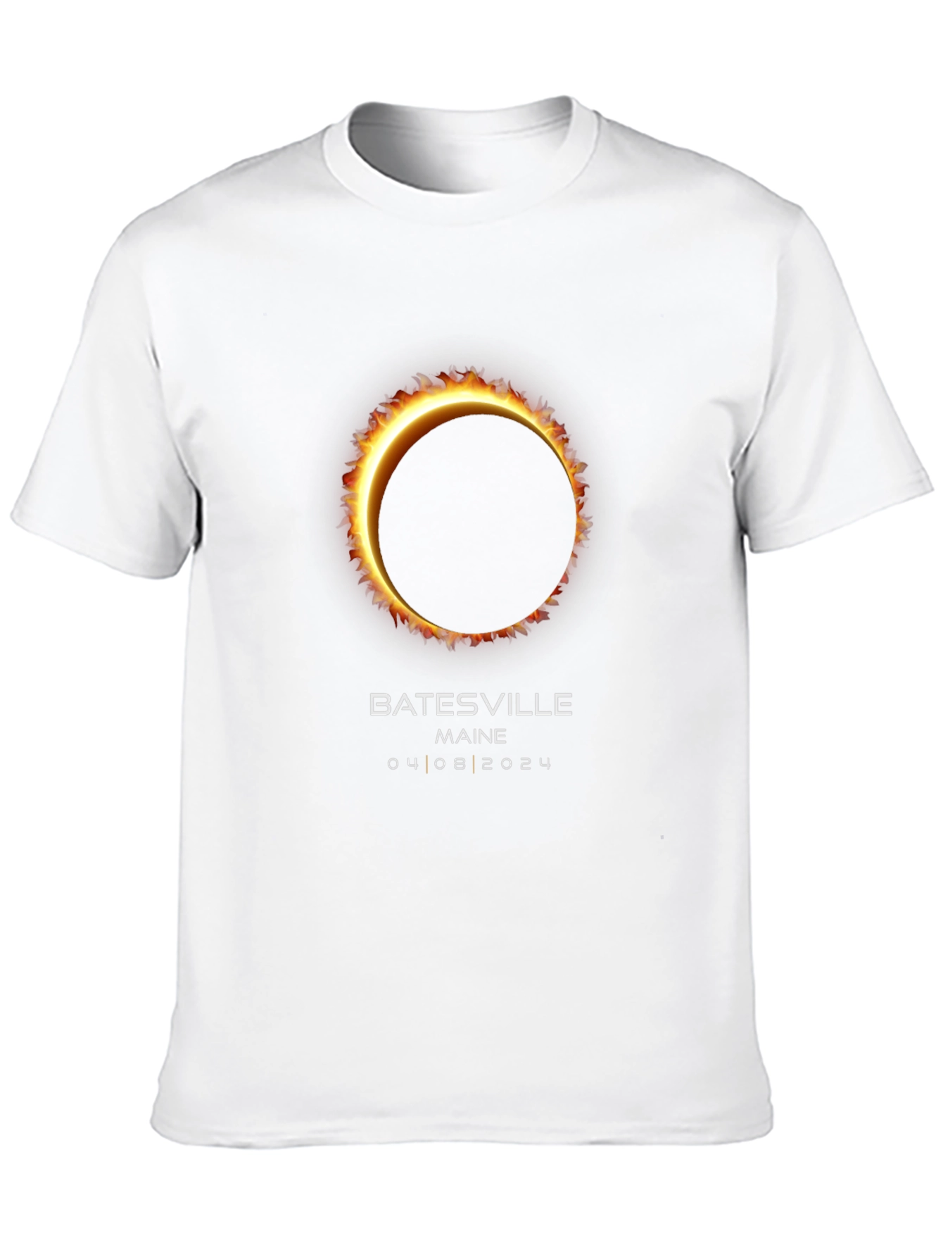 Batesville Maine Eclipse 04/08/2024 Black T-Shirt