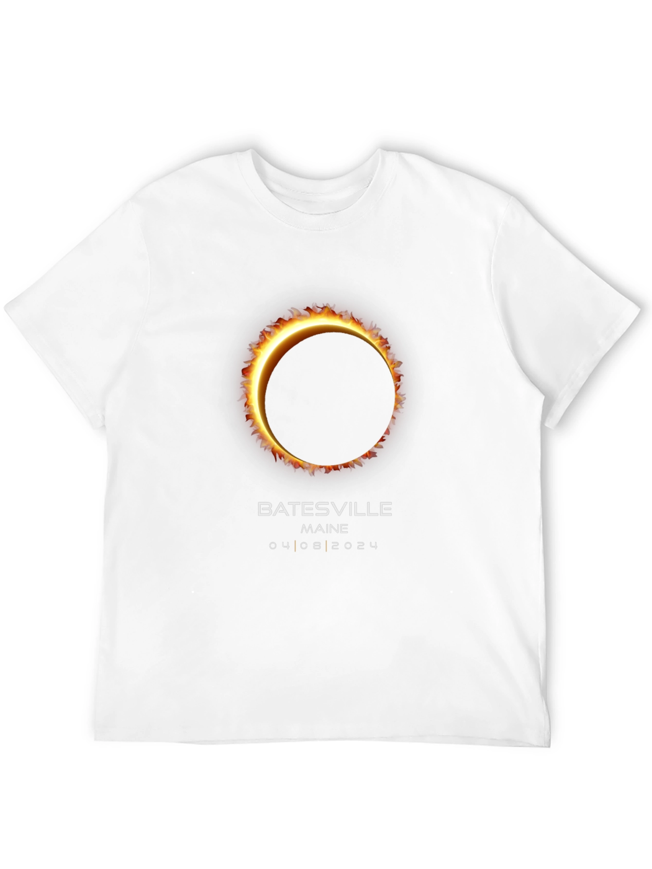 Batesville Maine Eclipse 04/08/2024 Black T-Shirt