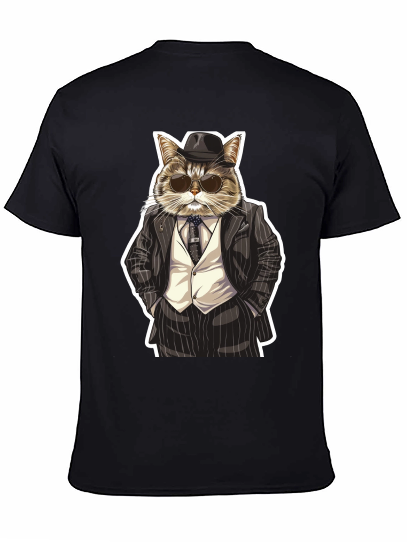 Cat Mafia Boss T-Shirt - Cool Feline Gangster