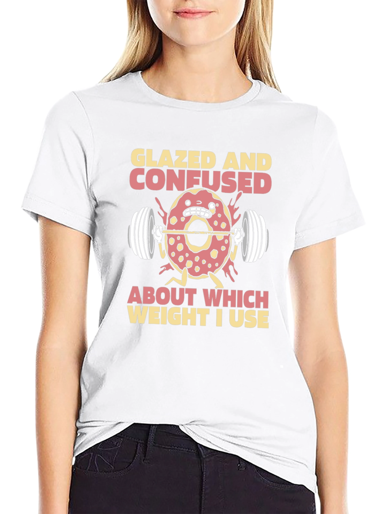 Glazed and Confused Donut Weightlifting T-Shirt