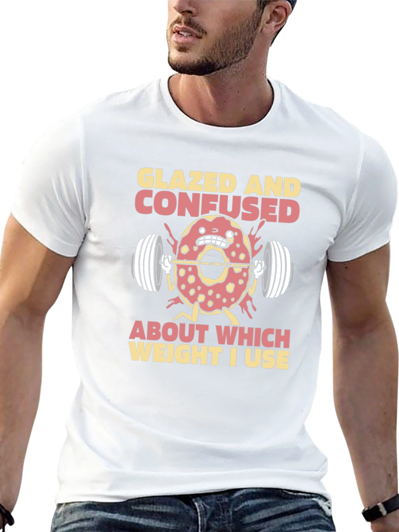 Glazed and Confused Donut Weightlifting T-Shirt
