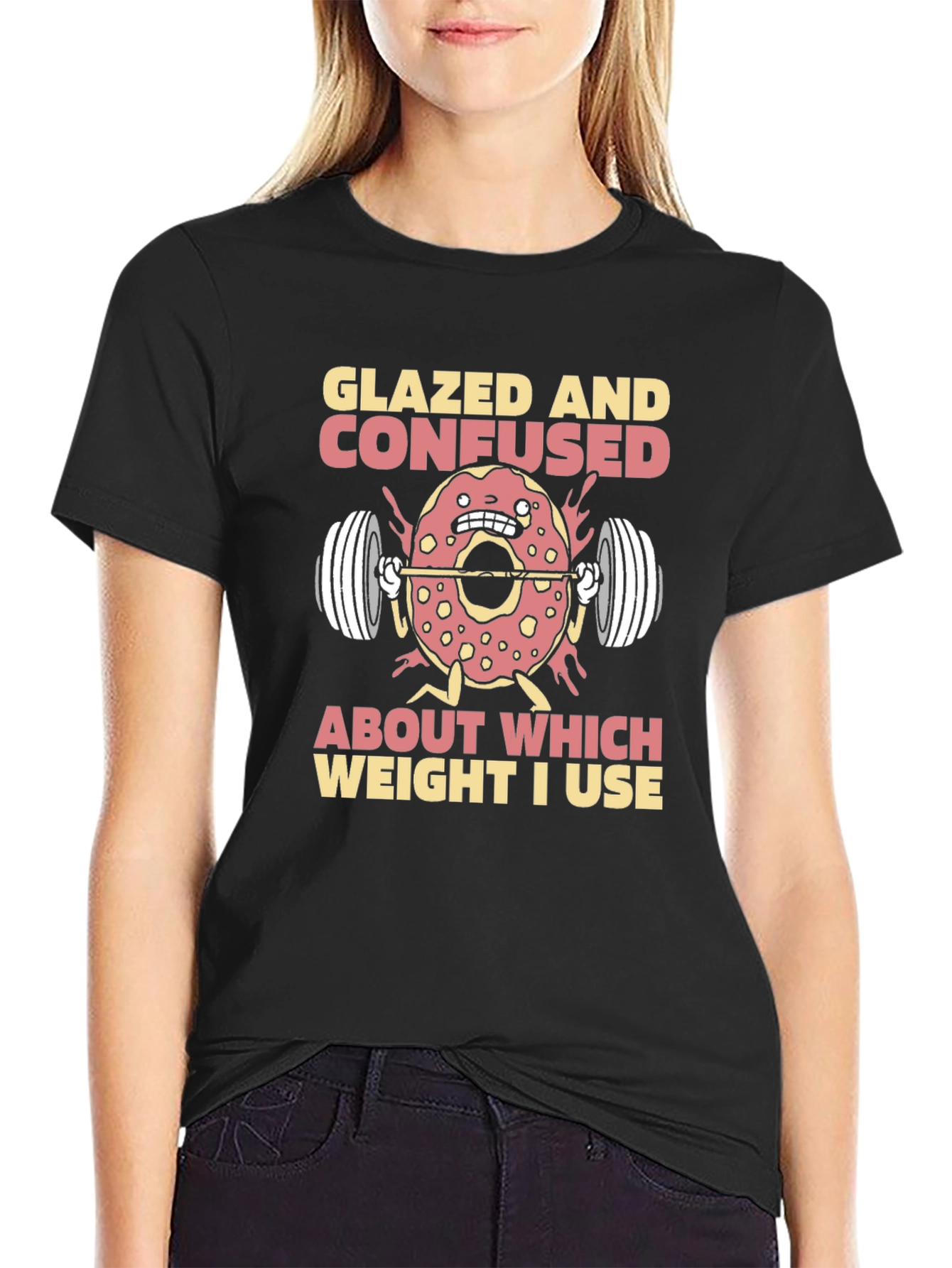 Glazed and Confused Donut Weightlifting T-Shirt
