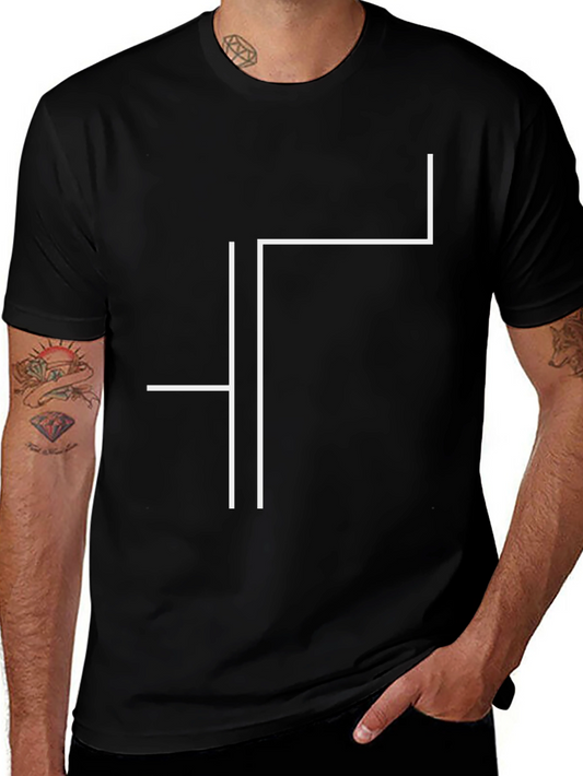 Modern Minimalist Graphic Tee - Black