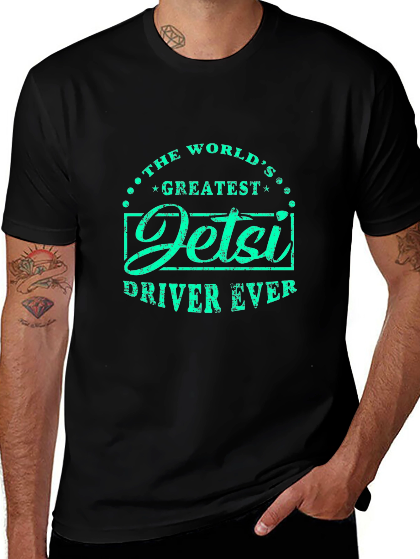 Worlds Greatest Jetski Driver Black Graphic T-Shirt